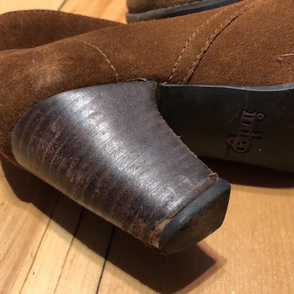 Suede stocked heel booties - Picture 3 of 4